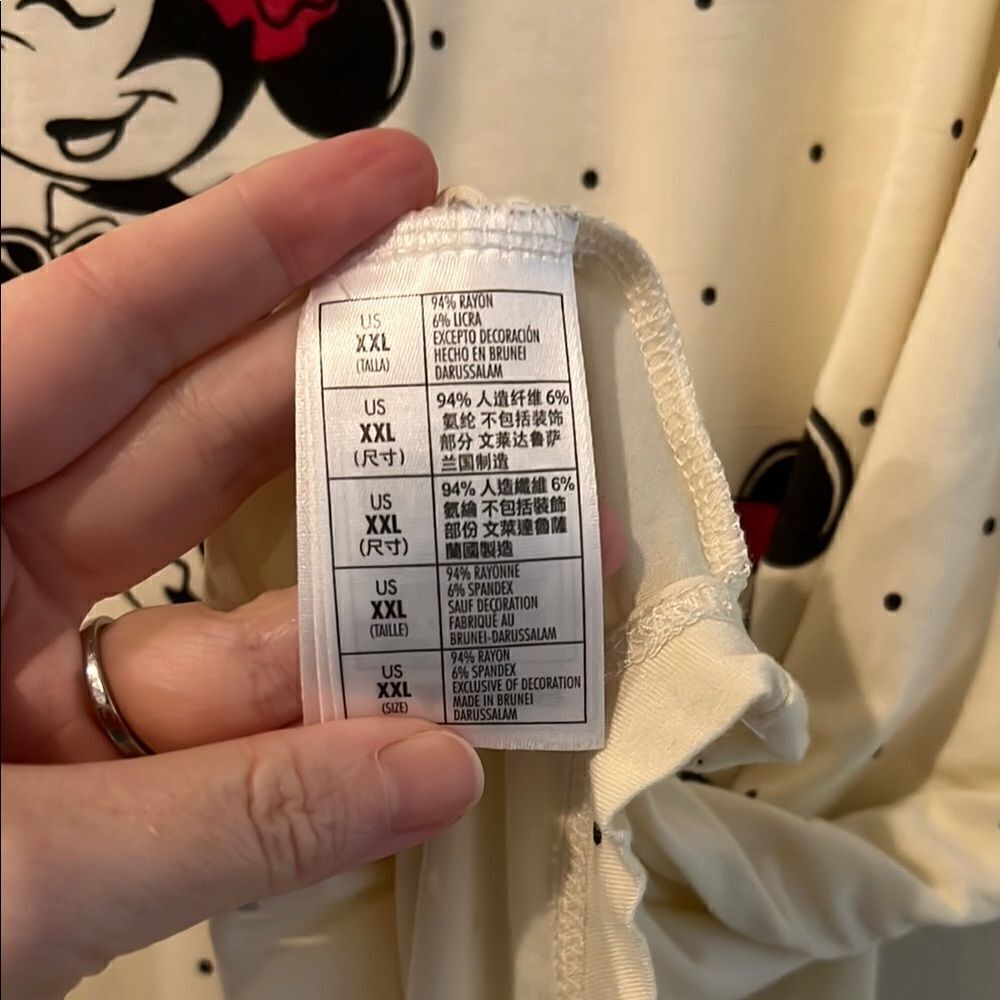 Disney Parks Disney Minnie Mouse Polka Dot Women's Top - Cream - Picture 6 of 6